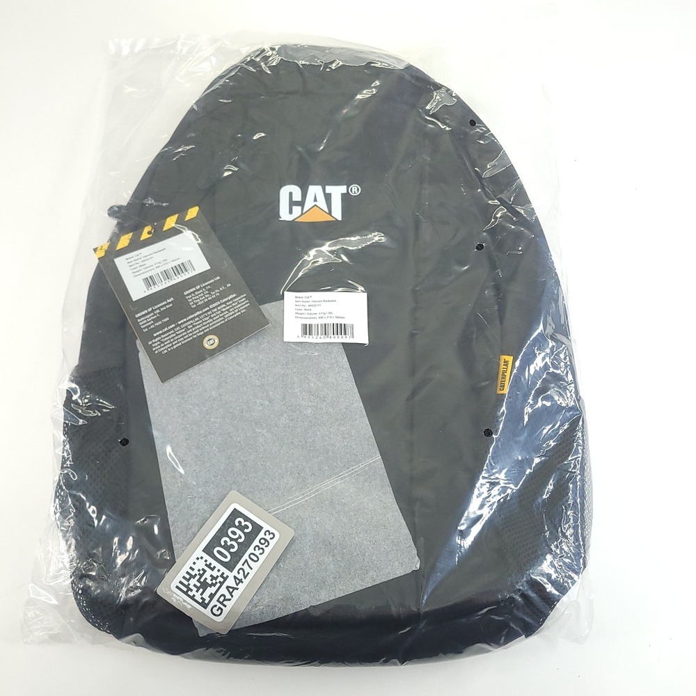Caterpillar CAT Harvard Backpack Black Full Size Travel Work Carry On